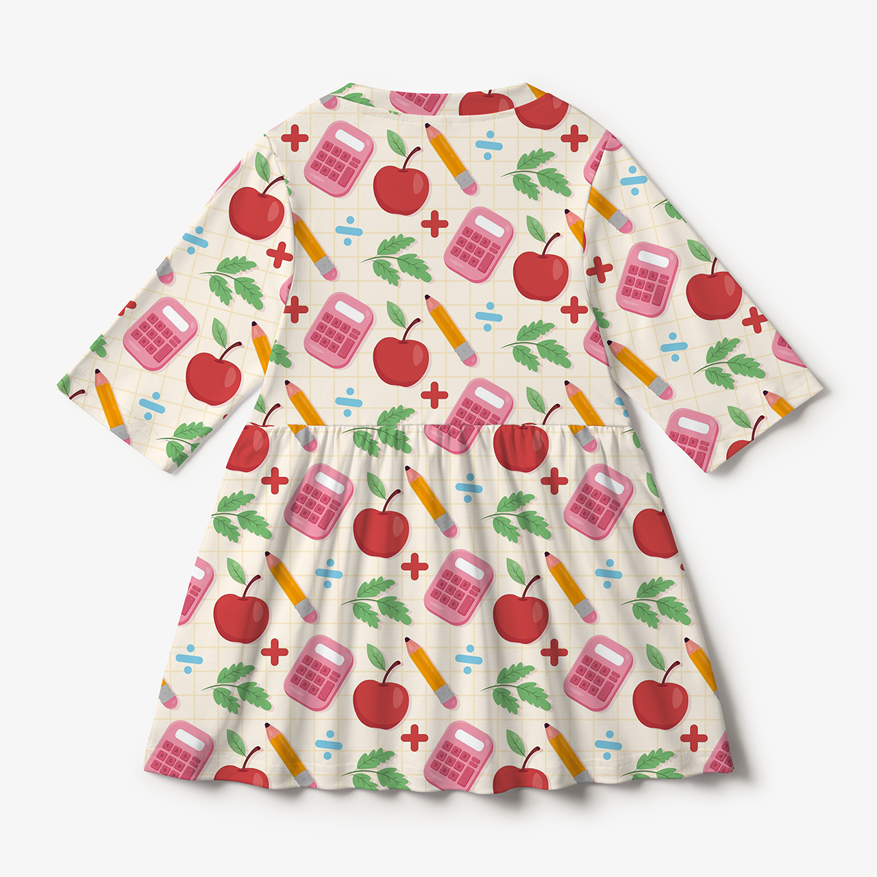 Red Apple All Over Print Kids Dress