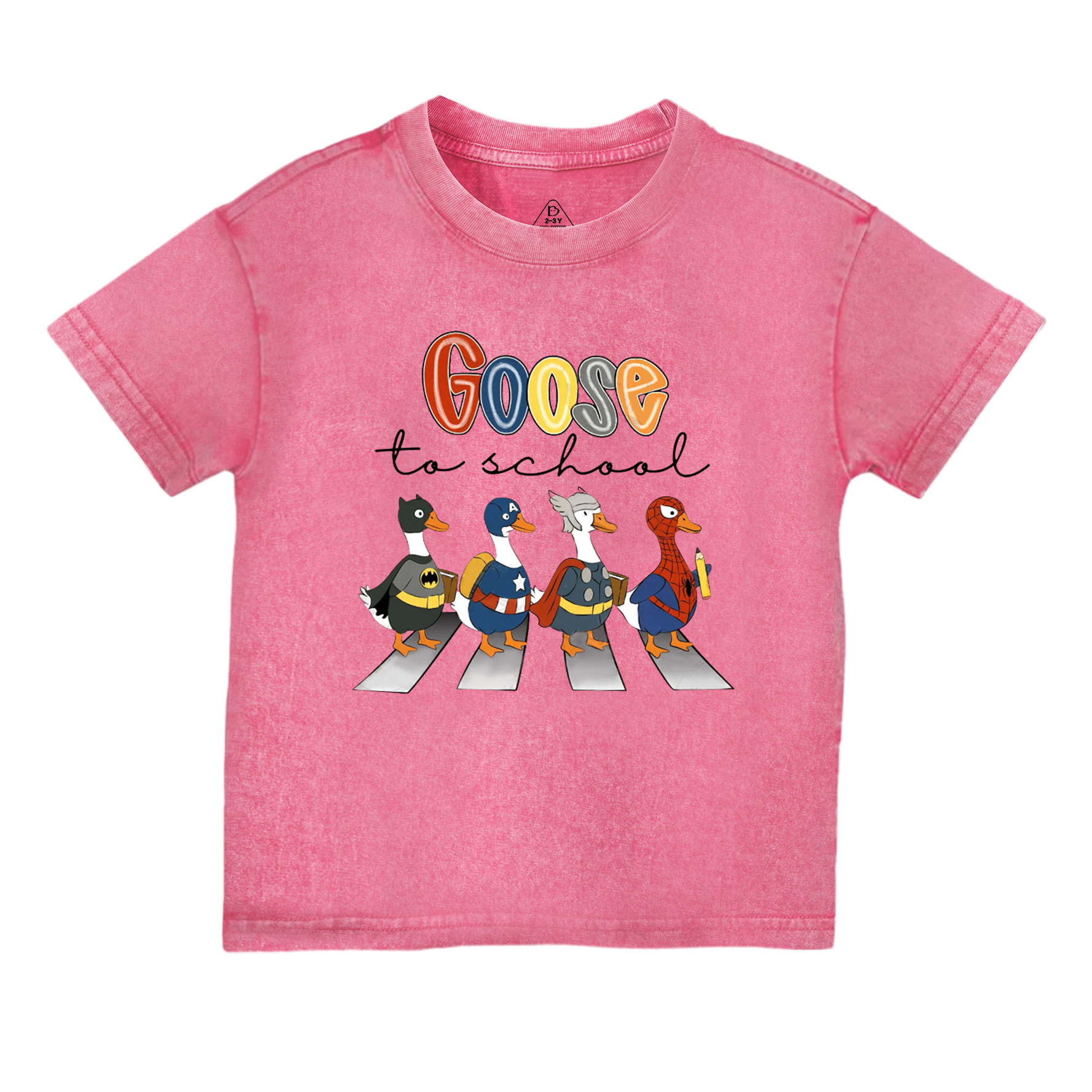 Goose To School Toddler&Kids Washed Tees