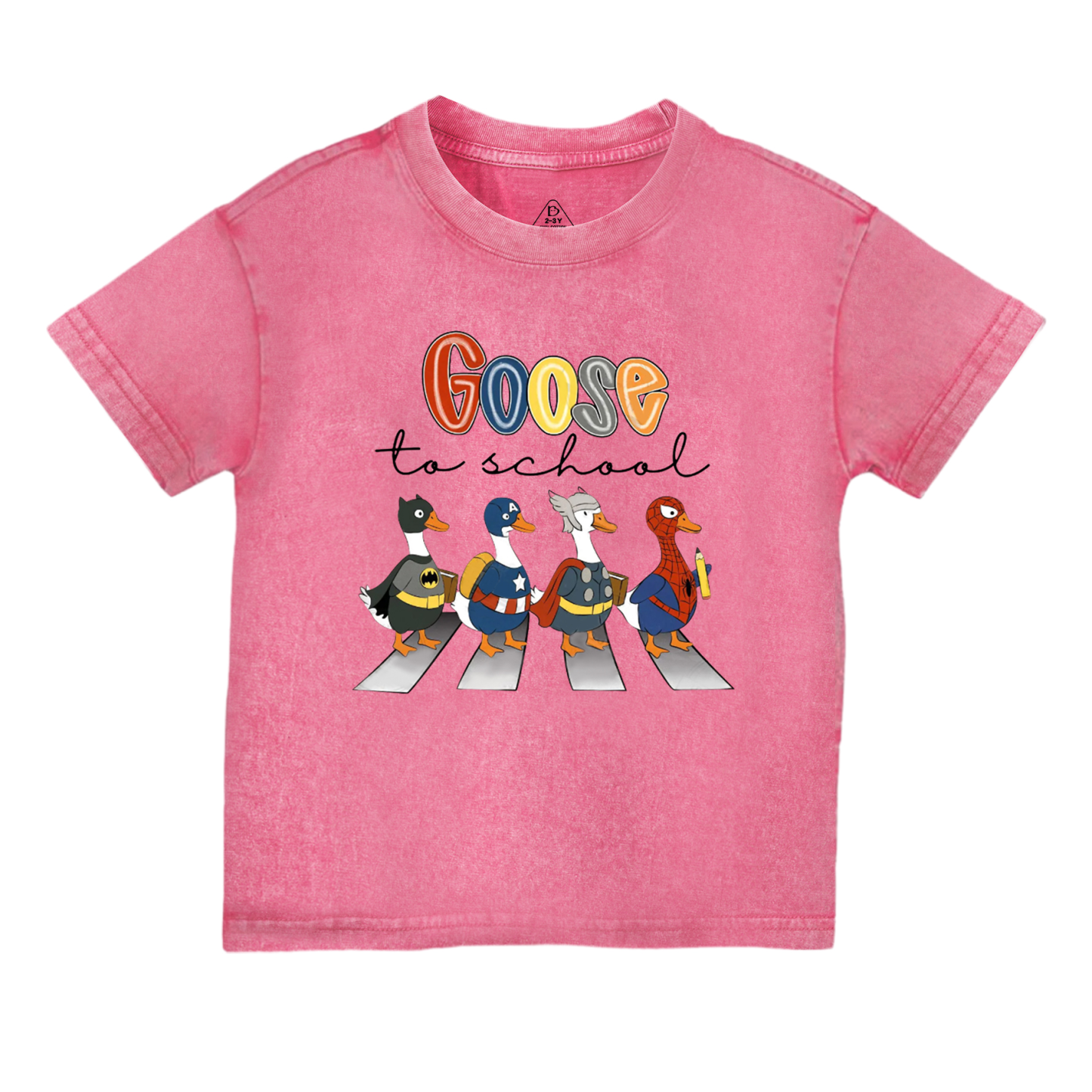 Goose To School Toddler&Kids Washed Tees