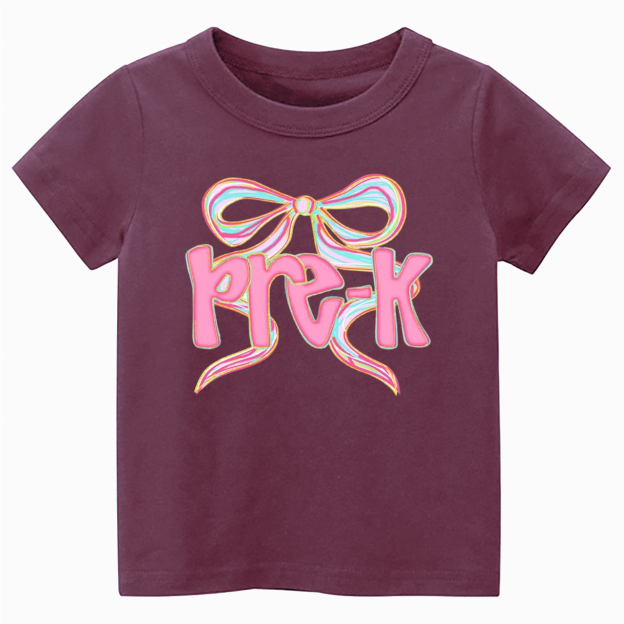 Personalized Bow Grade Toddler&Kid's Tees Beepumpkin