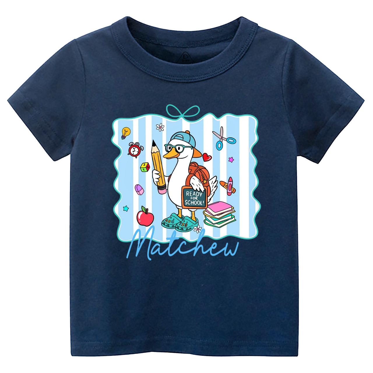 Personalized Boy Girl School Goose Toddler&Kid's Tees Beepumpkin