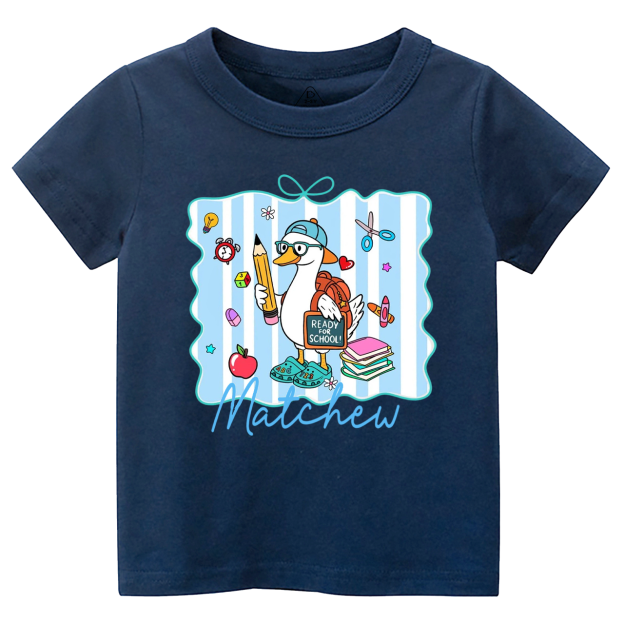 Personalized Boy Girl School Goose Toddler&Kid's Tees Beepumpkin