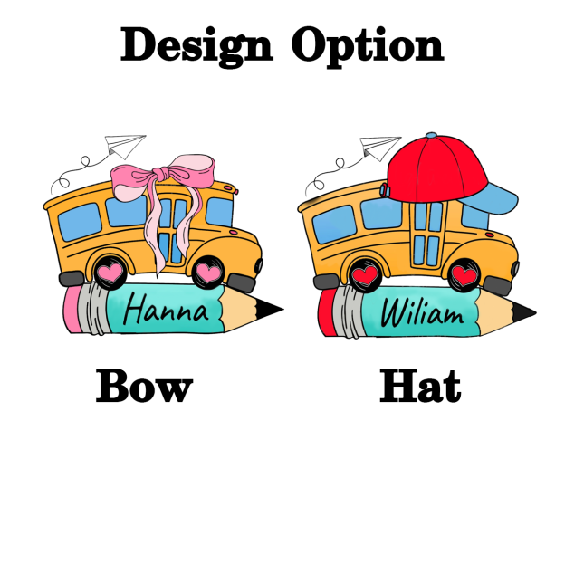 Personalized Bundle School Bus With Name Toddler&Kid's Tees Beepumpkin