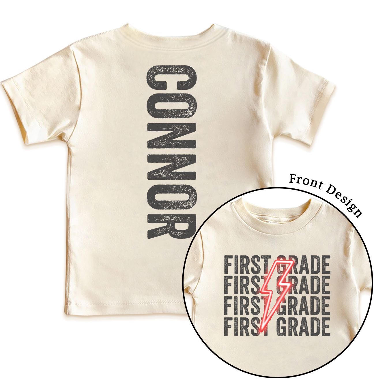 Personalized Lightning Kid Name Toddler&Kid's Tees Beepumpkin