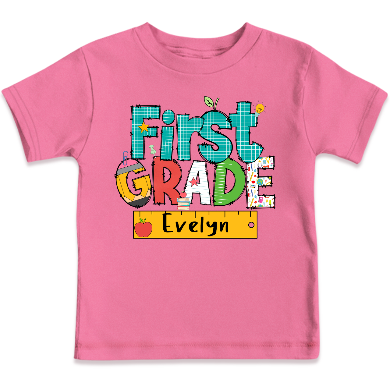 Personalized Letter Grade Toddler&Kid's Tees Beepumpkin