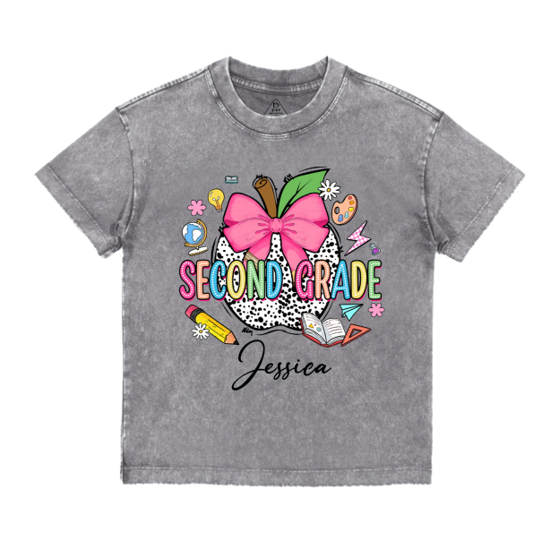 Personalized Grade Gift Pack Toddler&Kids Washed Tees