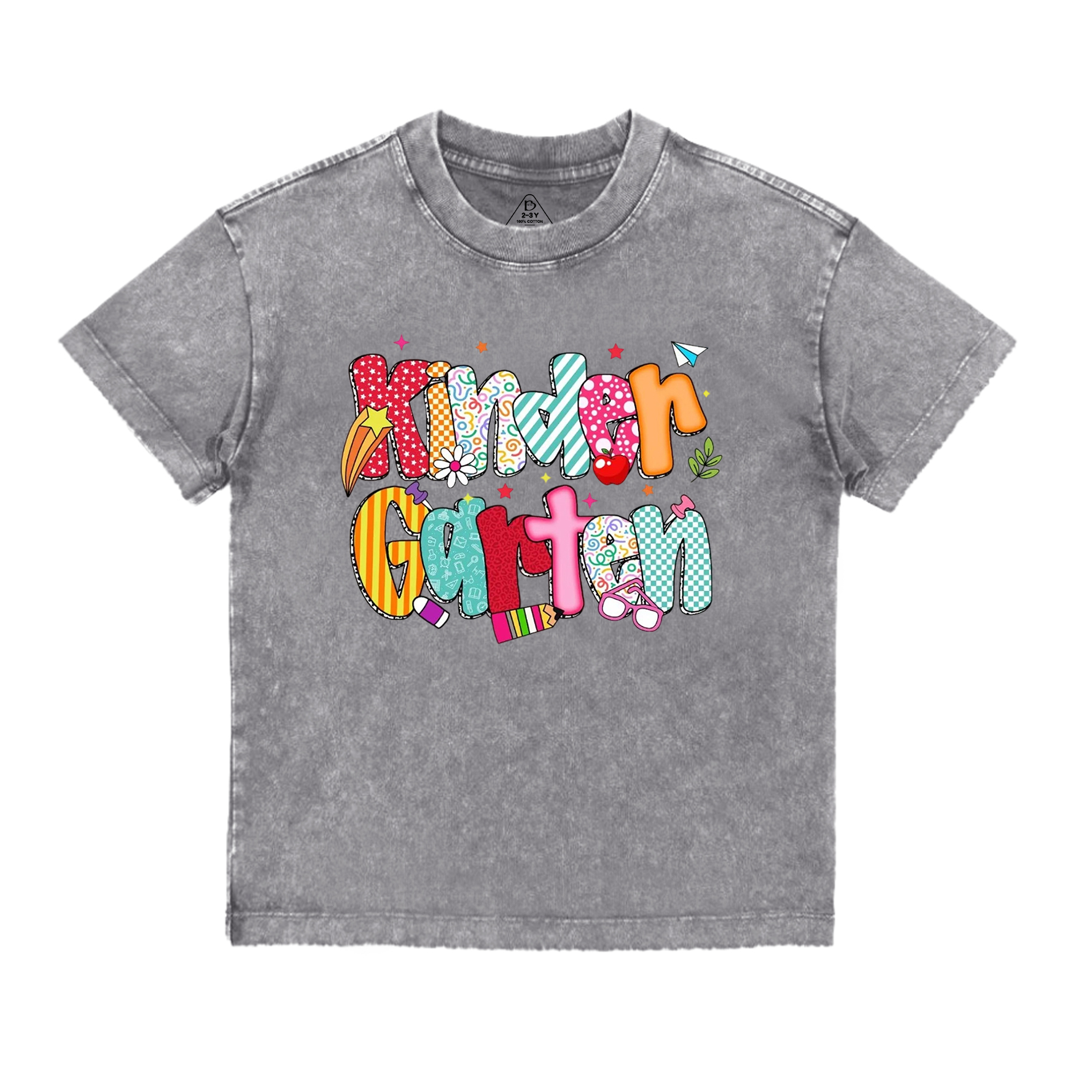 Personalized Colorful School Adventures Toddler&Kids Washed Tees