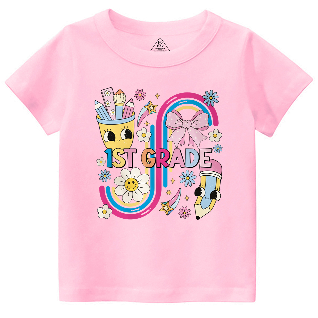 Personalized School Days Rainbow Collection Toddler&Kid's Tees Beepumpkin 