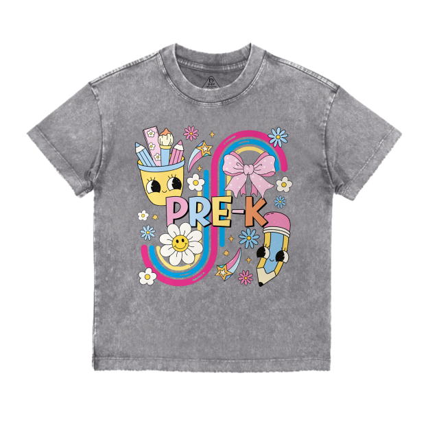 Personalized School Days Rainbow Collection Toddler&Kids Washed Tees