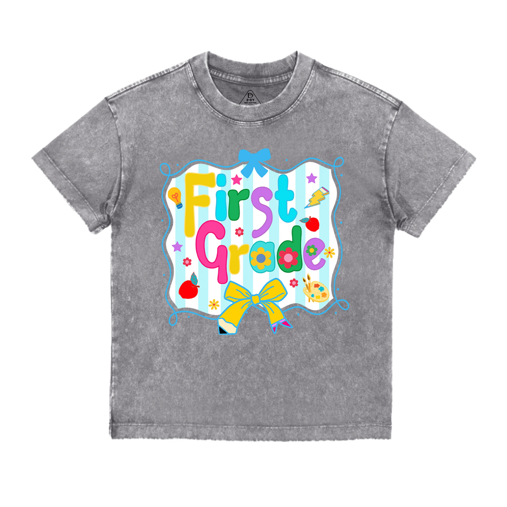 Personalized Blue Gift Bag Toddler&Kids Washed Tees