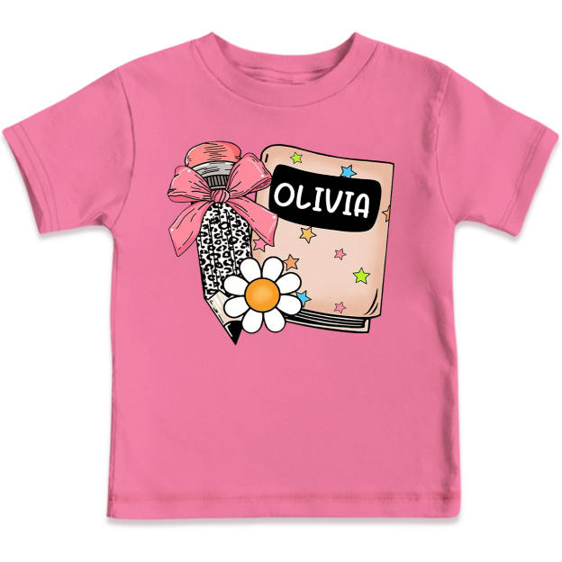 Personalized Name Back To School Toddler&Kid's Tees Beepumpkin 