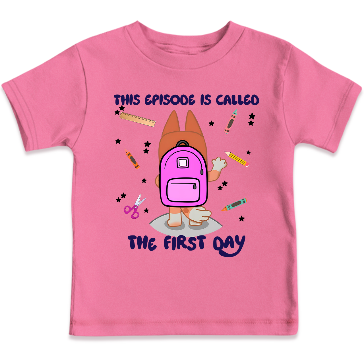 Personalized Back To School Dog Toddler&Kids Tees