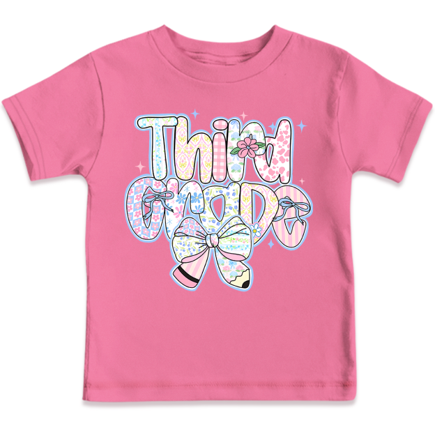 Personalized Preppy Back To School Floral Bundle Toddler&Kid's Tees Beepumpkin 