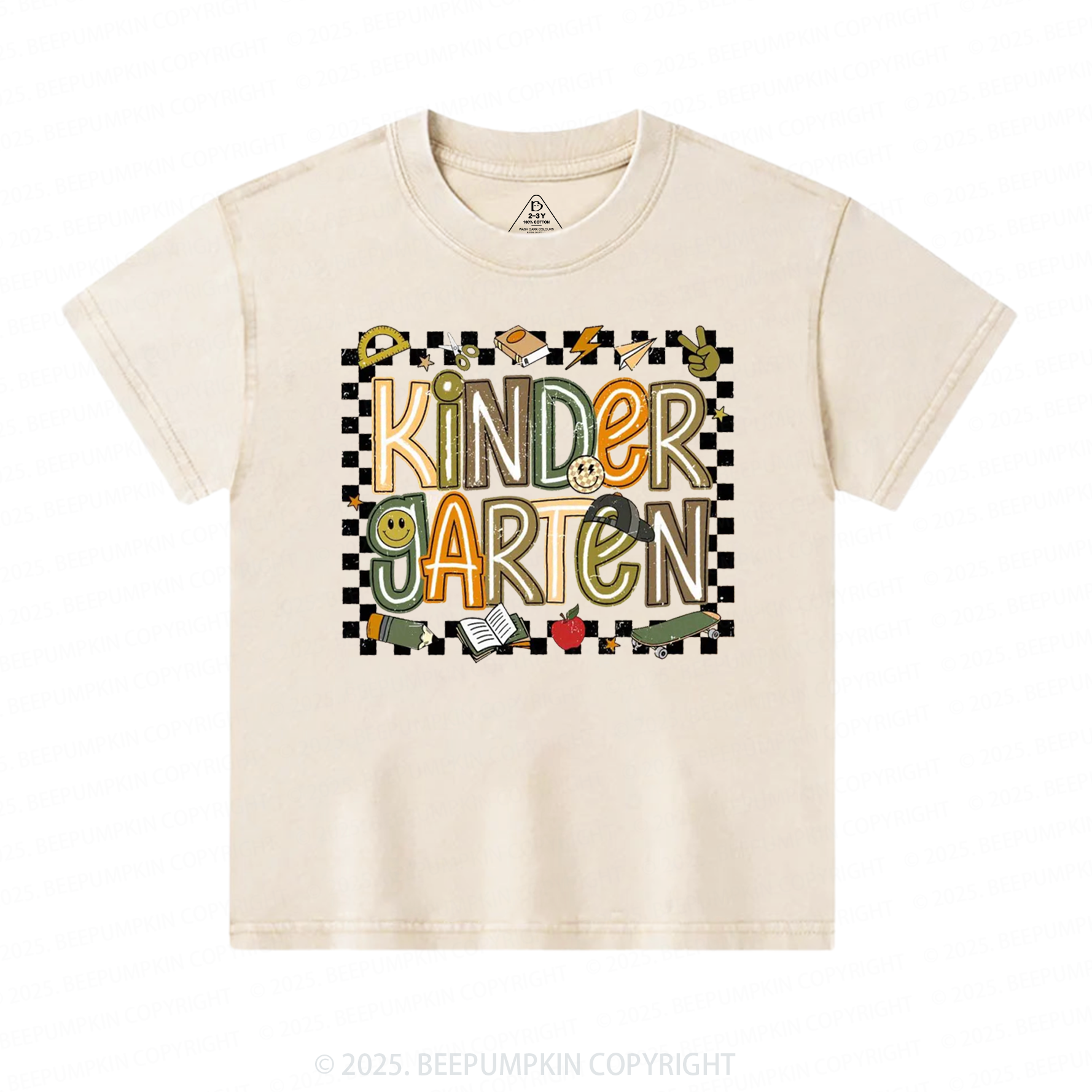 Personalized Back To School Boys Toddler&Kids Washed Tees