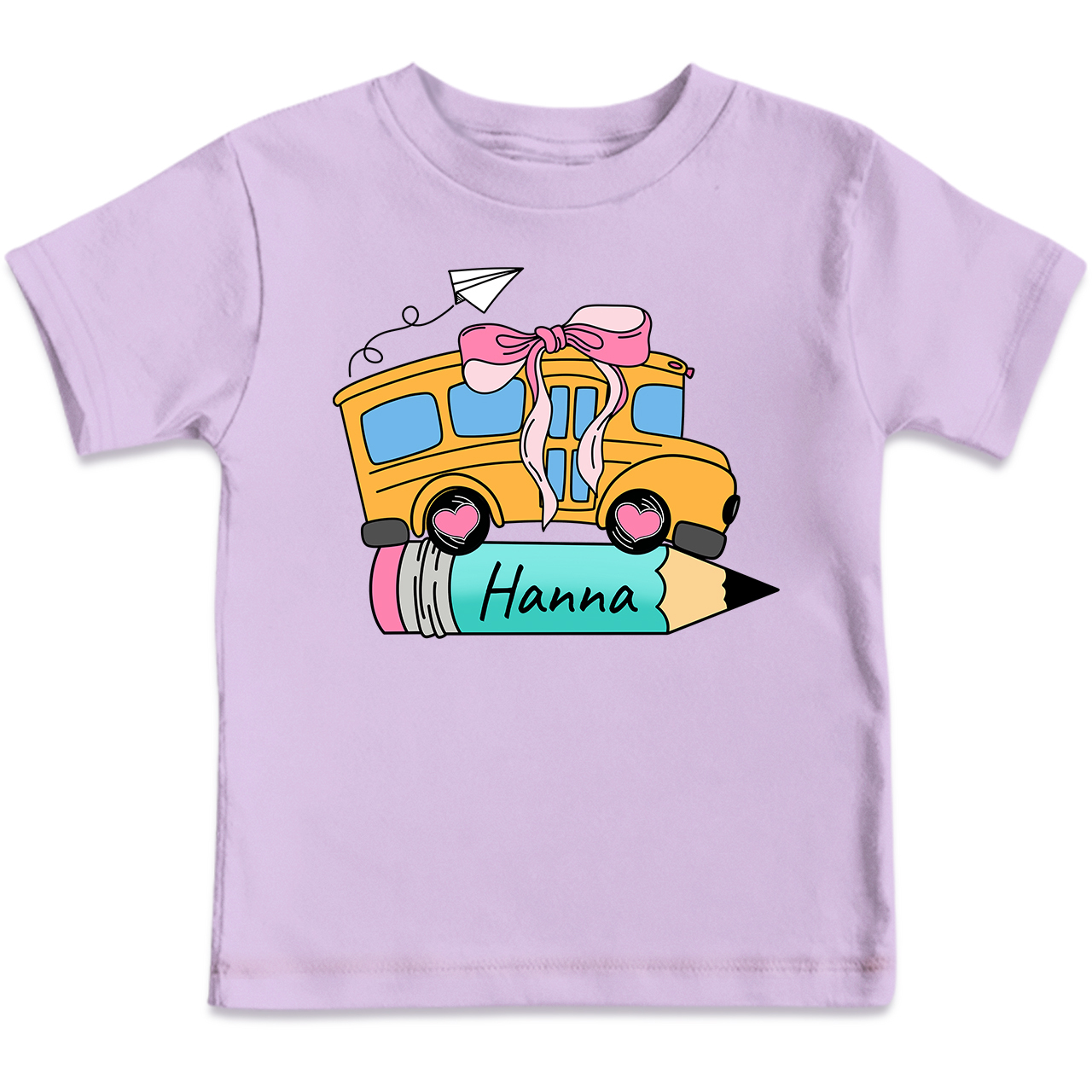 Personalized Bundle School Bus With Name Toddler&Kid's Tees Beepumpkin