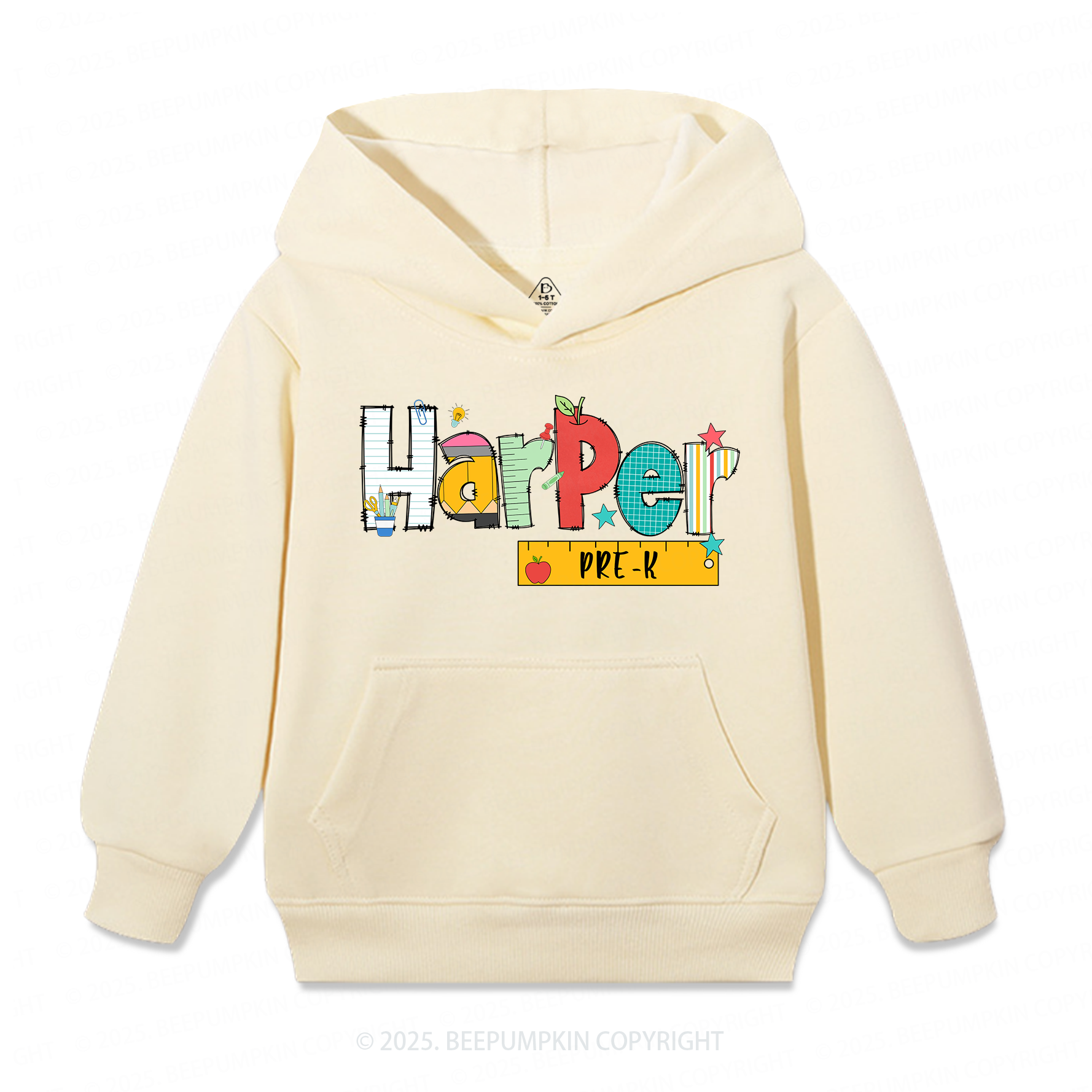 Personalized Alphabet Kid's Hoodies Beepumpkin