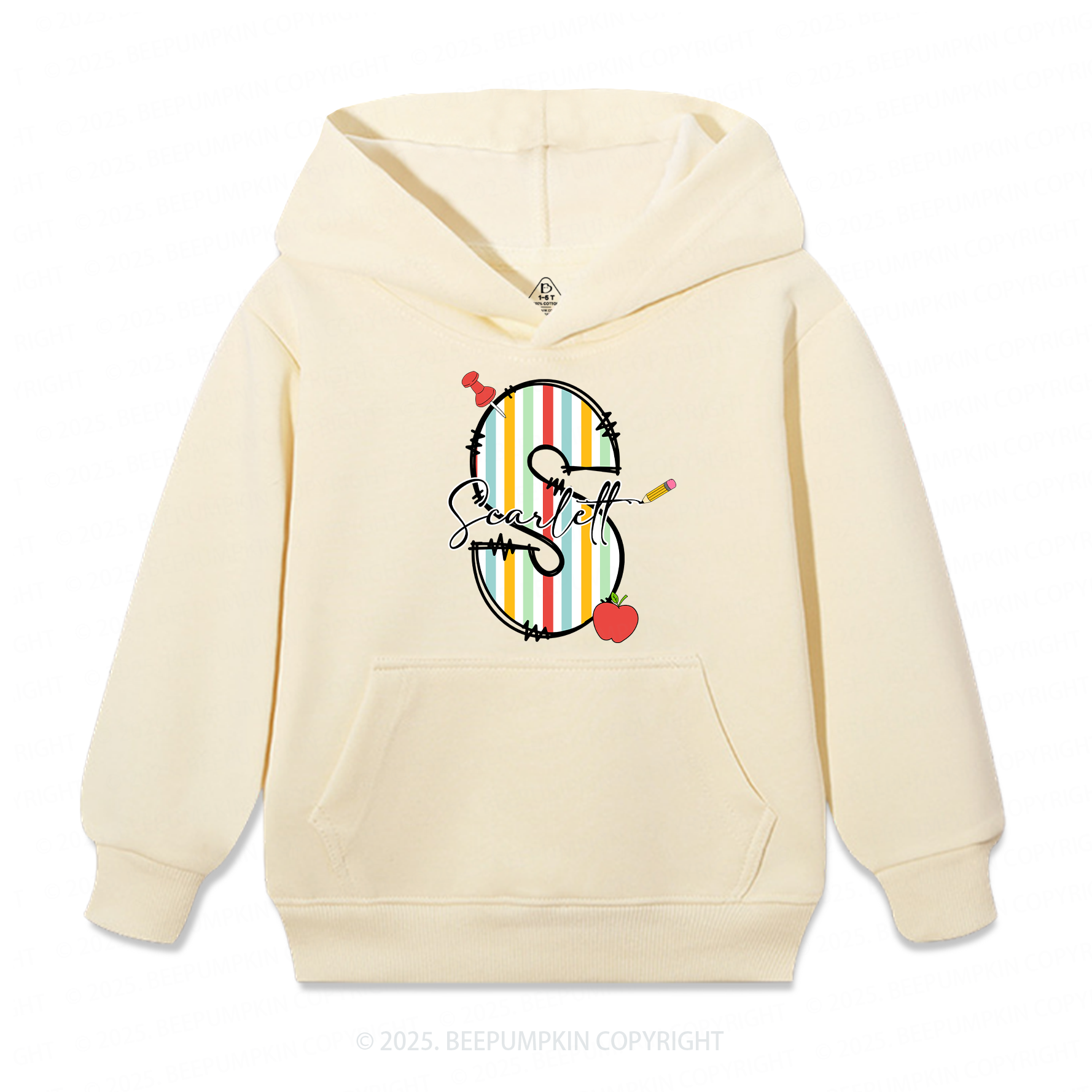 Personalized Alphabet Kid's Hoodies Beepumpkin