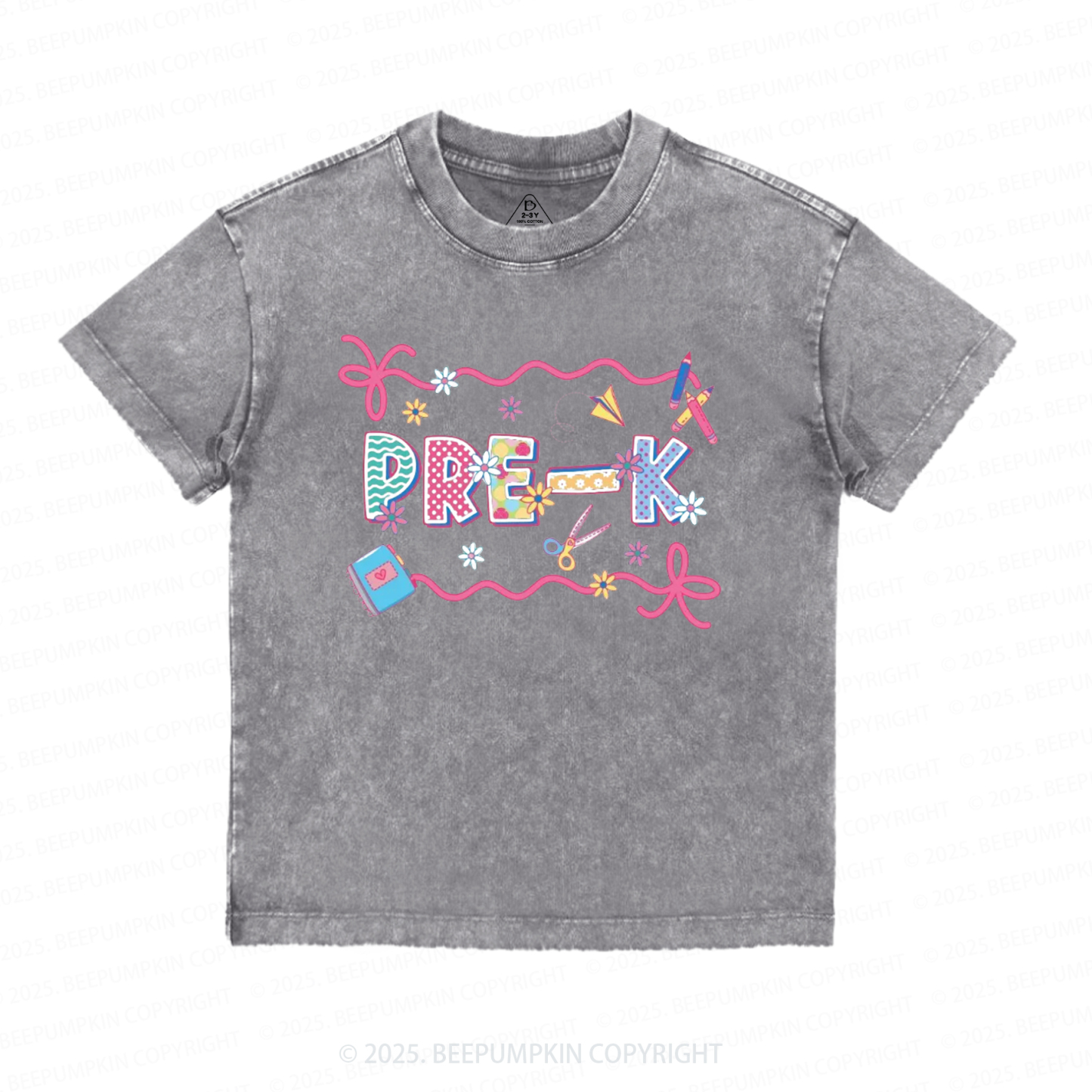 Personalized Coquette Pencil Toddler&Kids Washed Tees