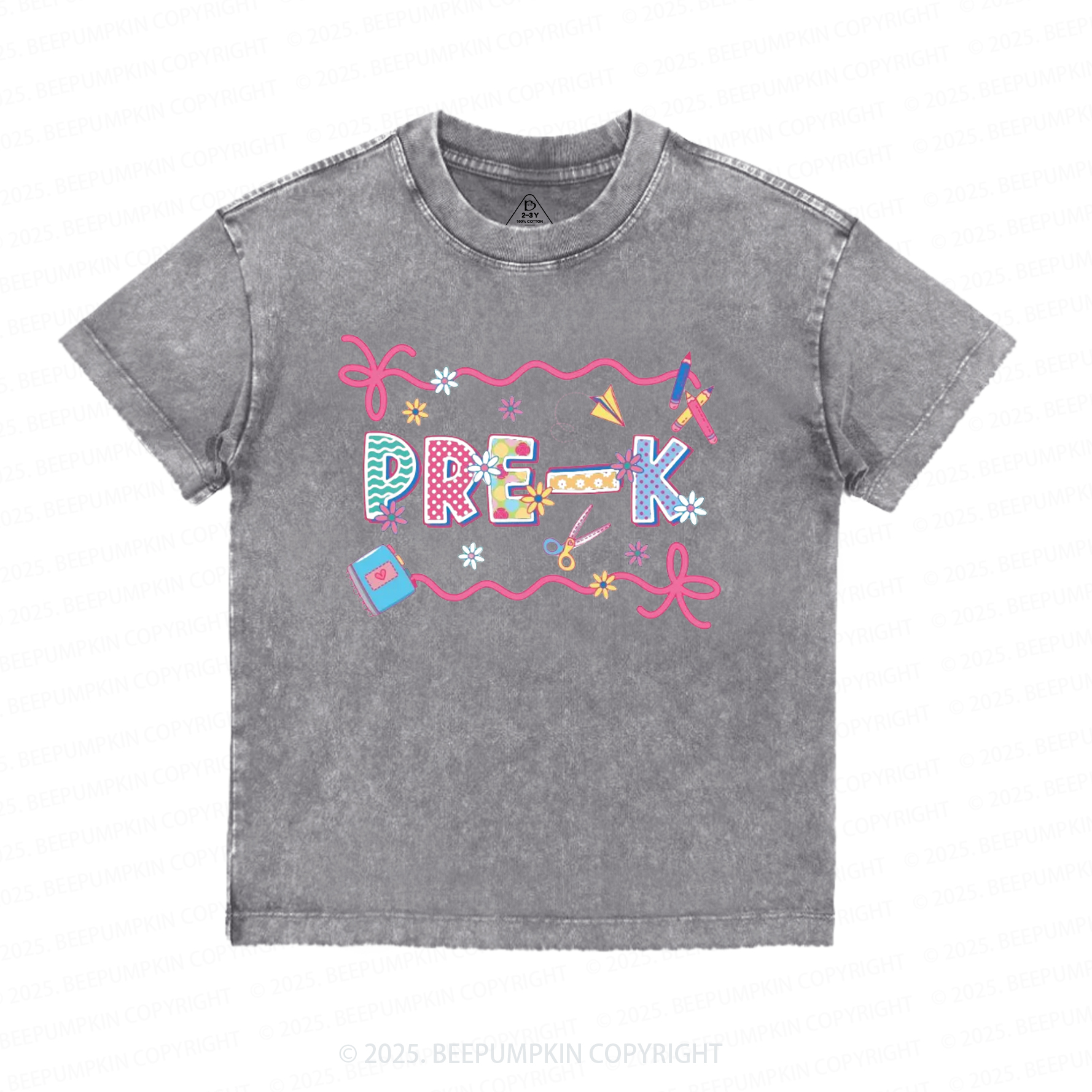 Personalized Coquette Pencil Toddler&Kids Washed Tees