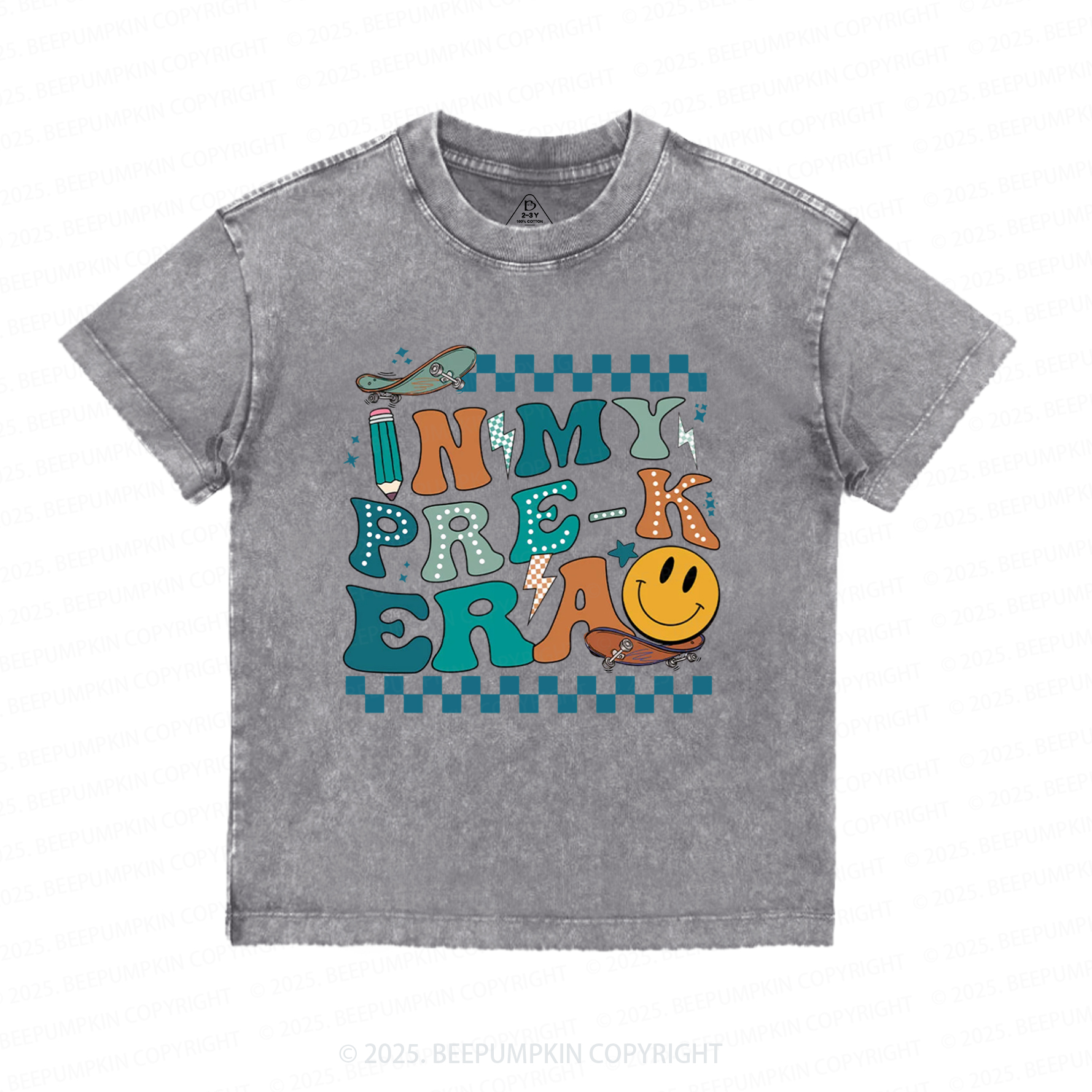 Personalized Back To School For Boys Toddler&Kids Washed Tees