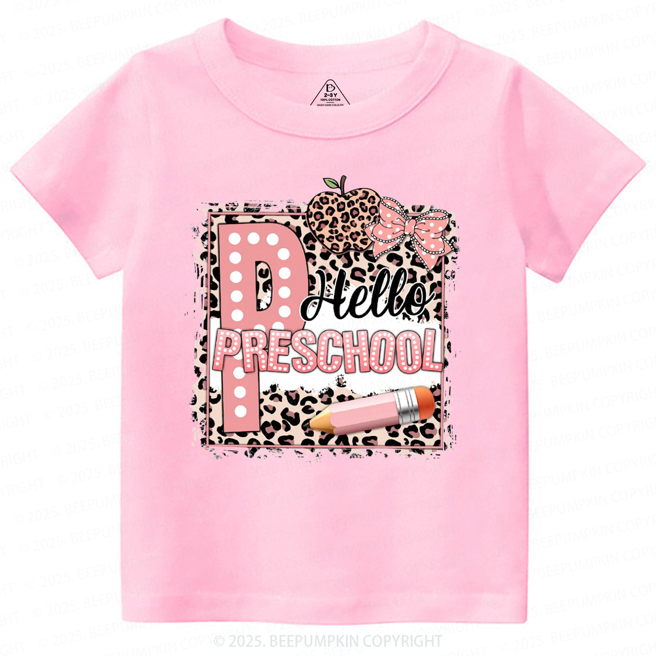 Personalized Leopard Grade Back To School Toddler&Kid's Tees Beepumpkin