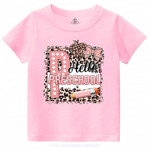 Personalized Leopard Grade Back To School Toddler&Kid's Tees Beepumpkin