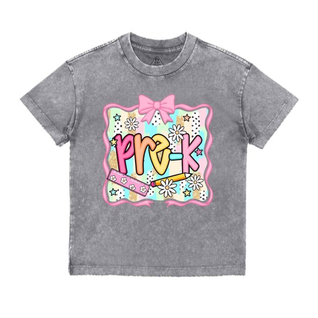 Personalized Color Grade Toddler&Kids Washed Tees