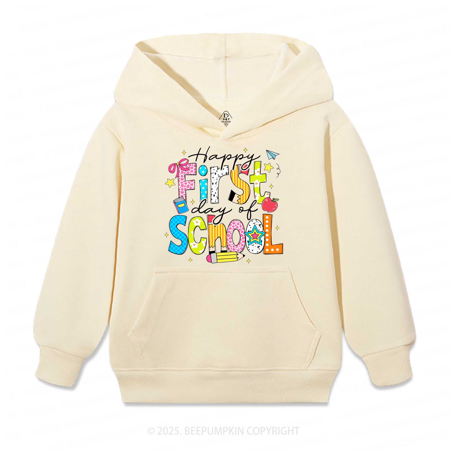 Happy First Day Of School Kid's Hoodies Beepumpkin