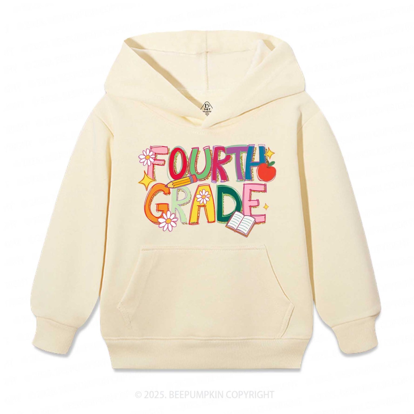 Personalized Girly Floral Kindergarten Neon School Kid's Hoodies Beepumpkin