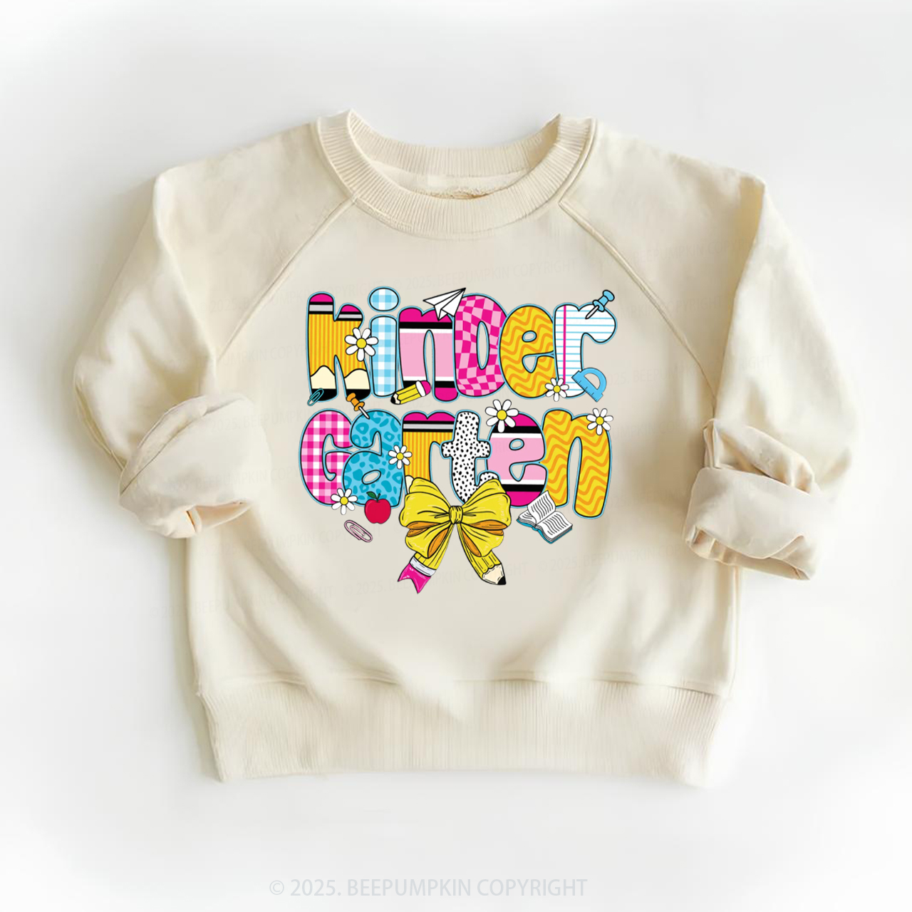 Personalized Checkered Sublimation Kid's Sweatshirt