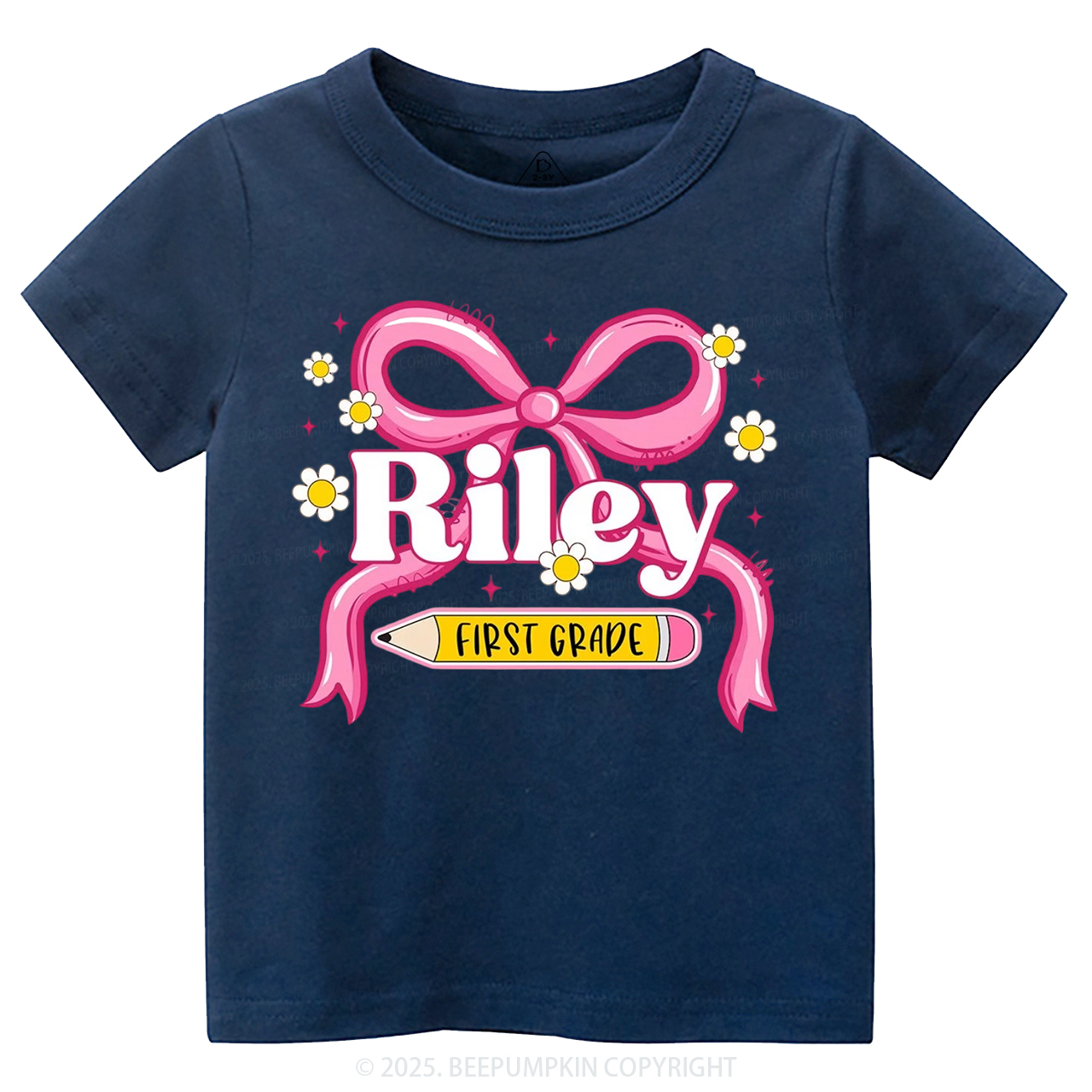 Personalized First Grade Girly Toddler&Kid's Tees Beepumpkin