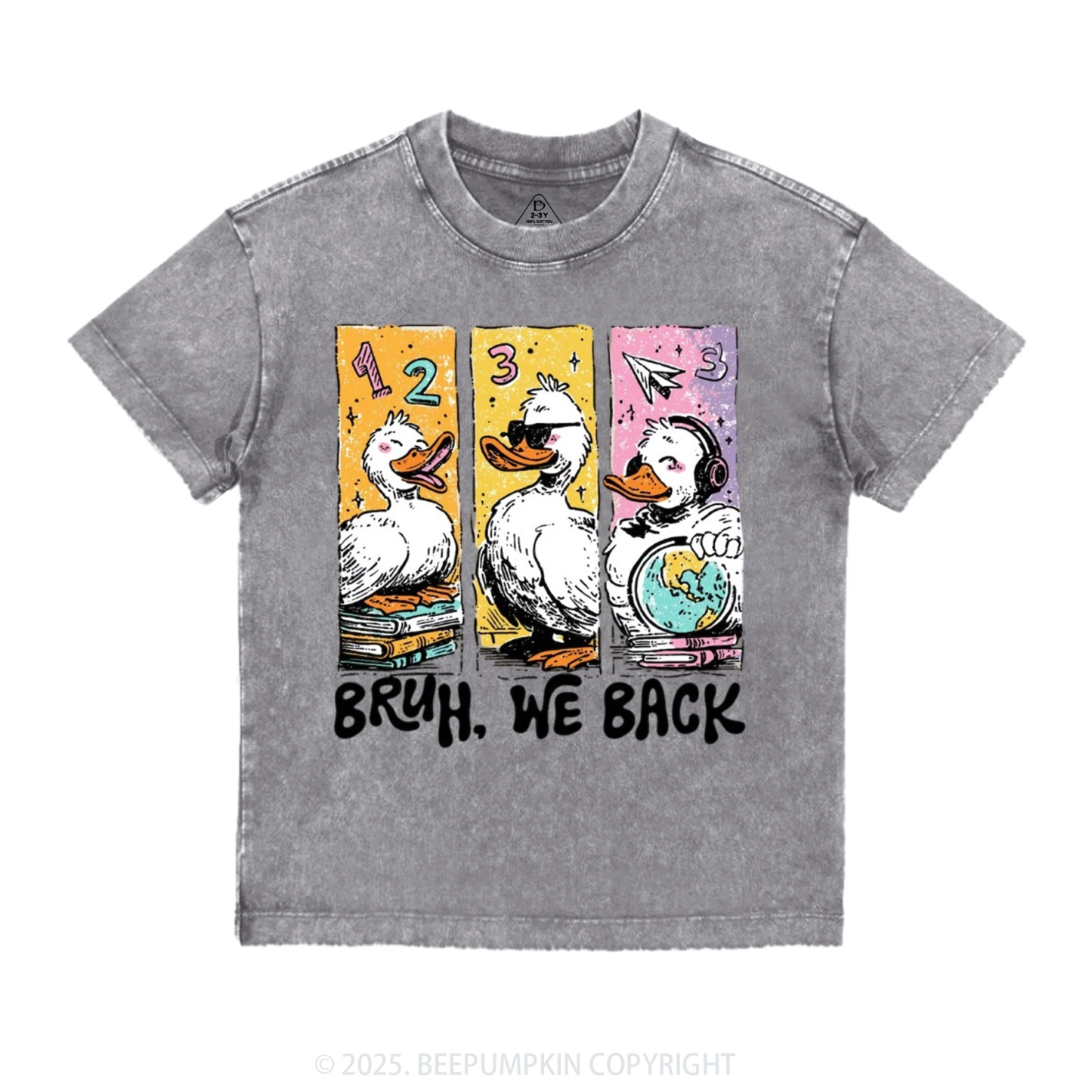 Bruh, We Back Kindergarten Toddler&Kids Washed Tees