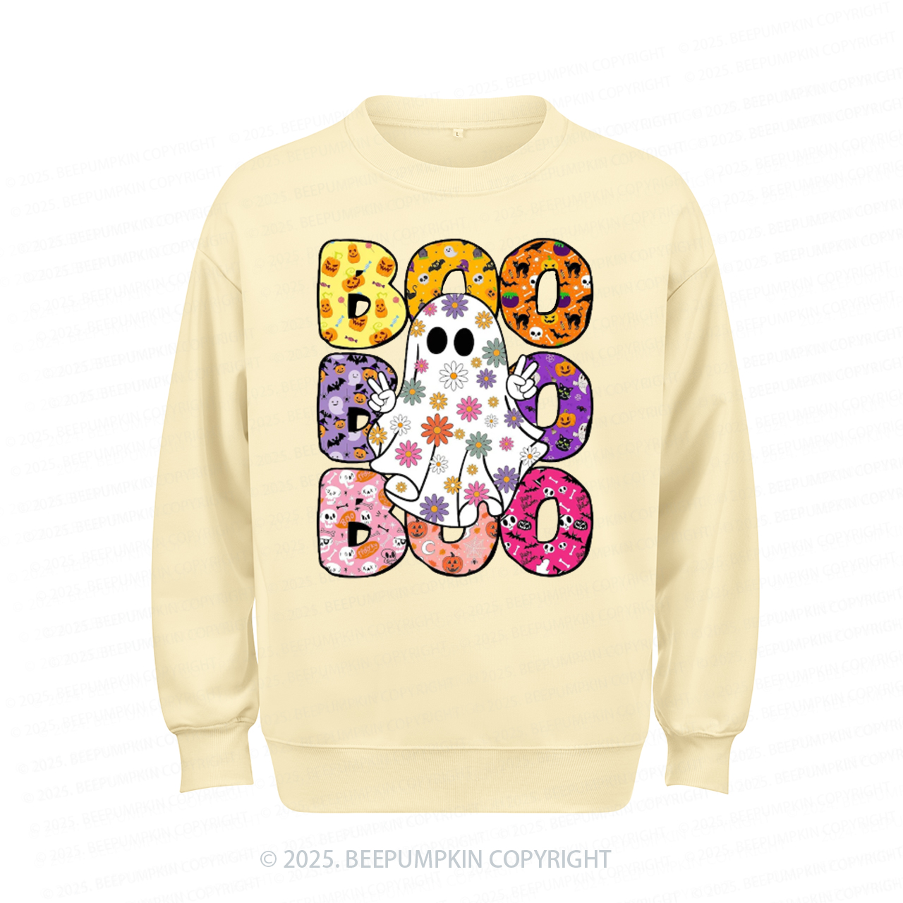 Boo Halloween Sweatshirt Beepumpkin 