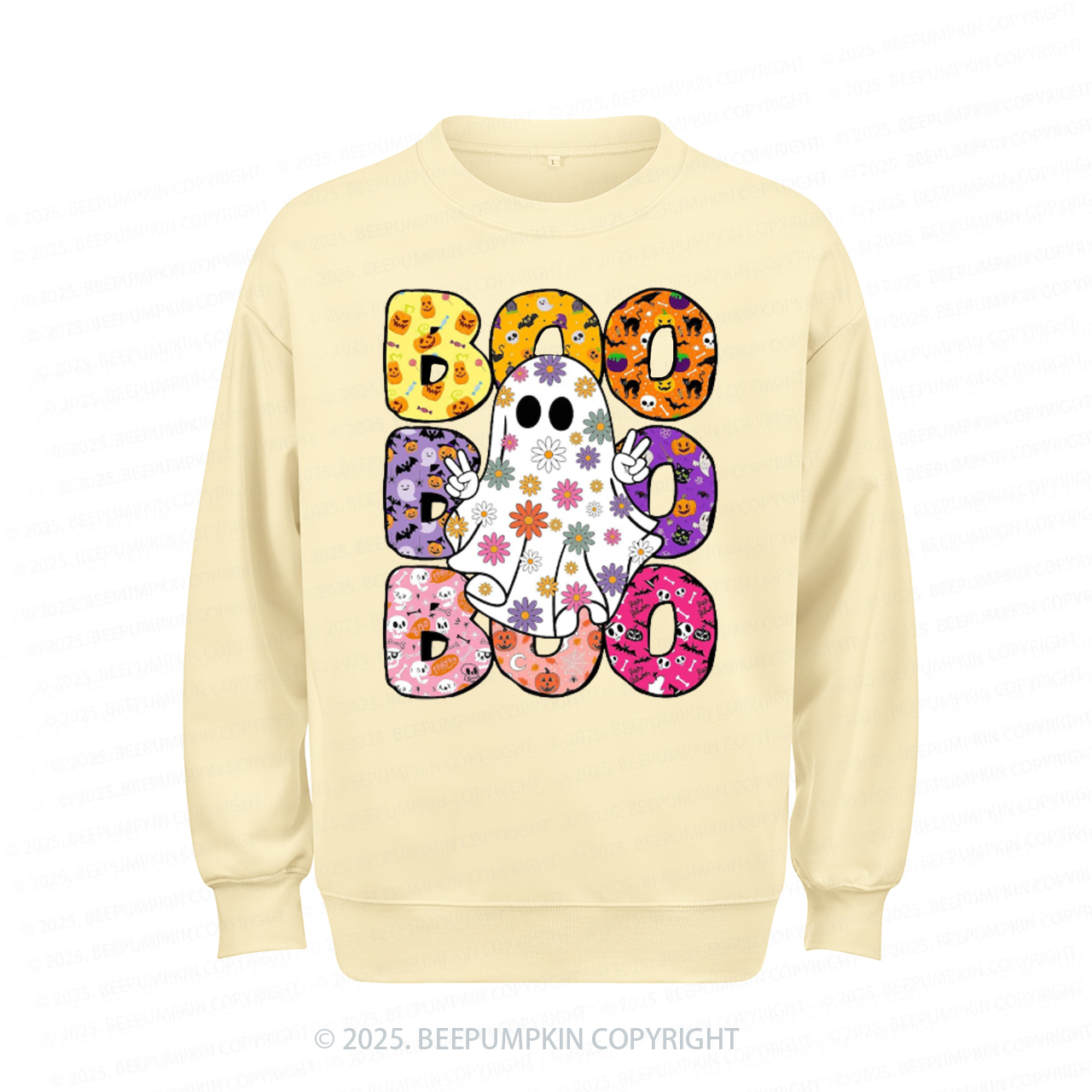 Boo Halloween Sweatshirt Beepumpkin 