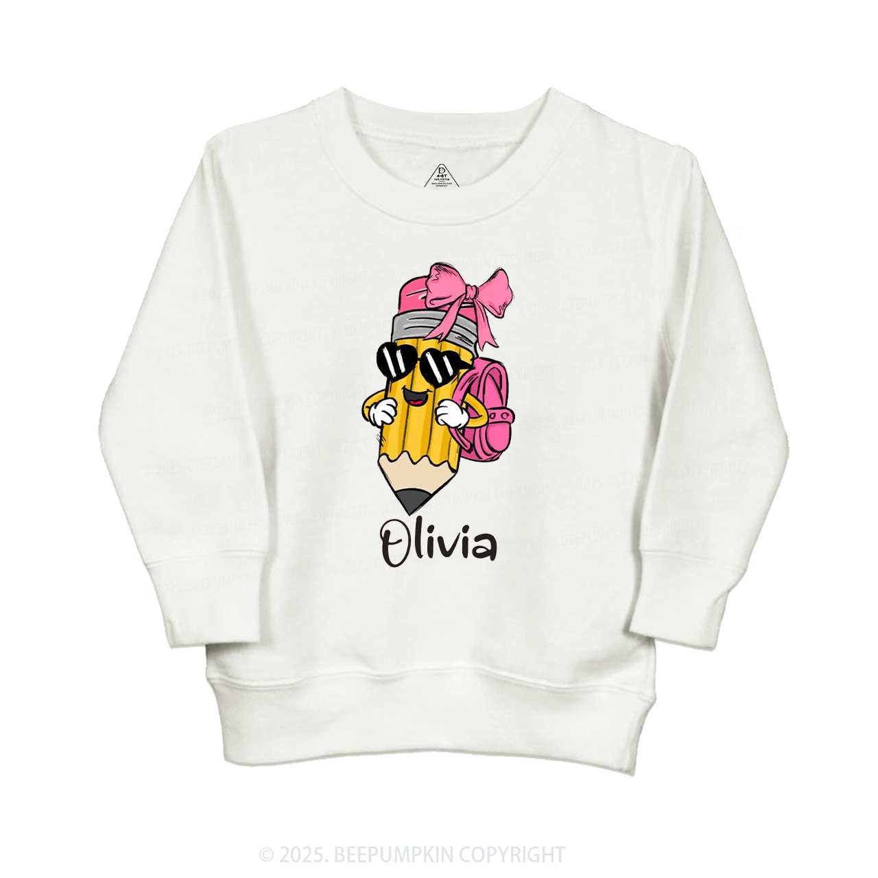 Personalized Boy Girl Pencil Kid's Sweatshirt