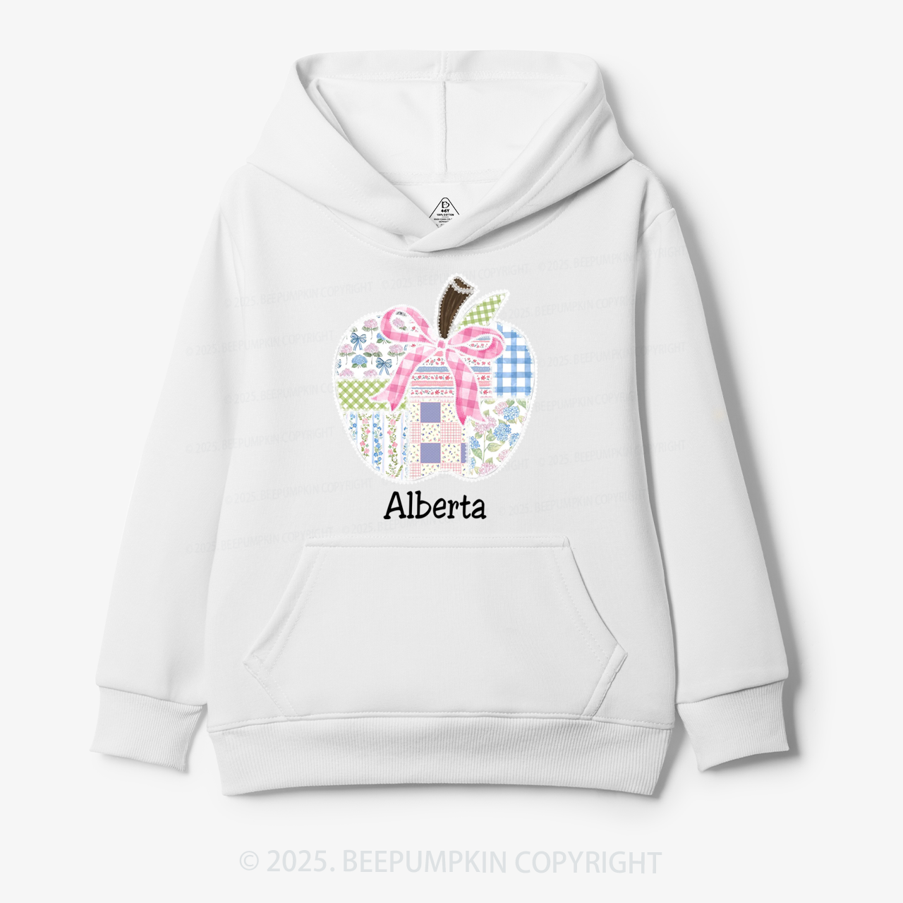 Personalized Lace Apple Name Kid's Hoodies Beepumpkin