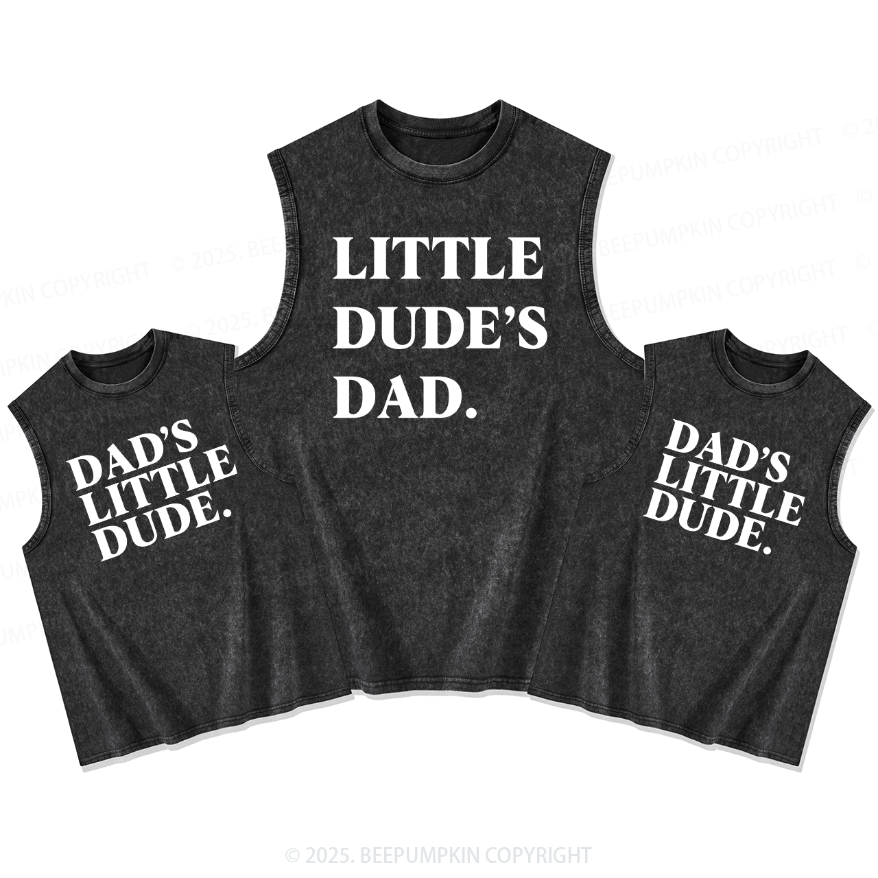 Little Dude's Dad Dad&Me Matching Washed Tank Top