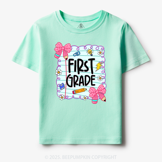 Personalized First Day Of School Toddler&Kid's Tees Beepumpkin
