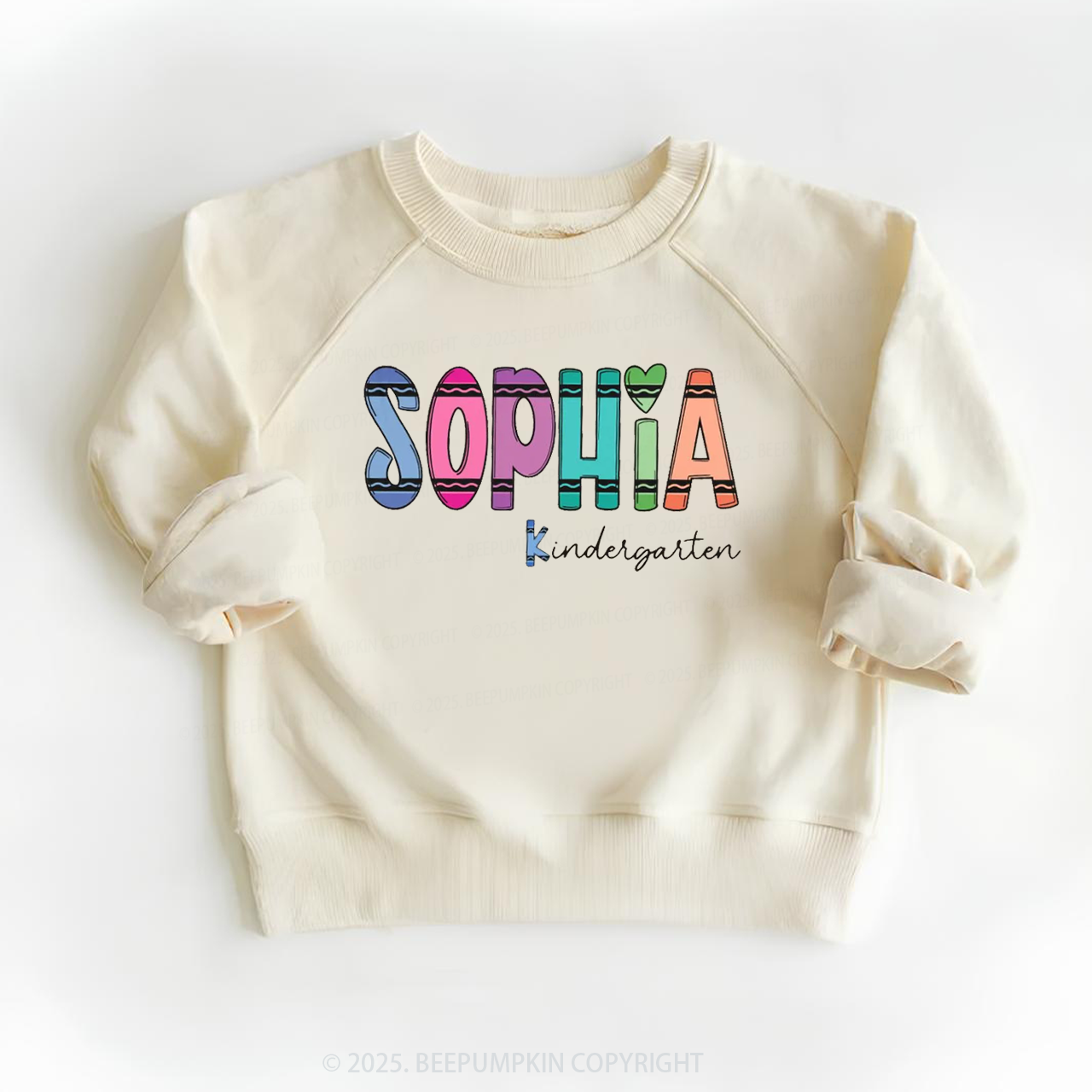 Personalized Alphabet Pencil Name Kid's Sweatshirt Sale-Beepumpkin™