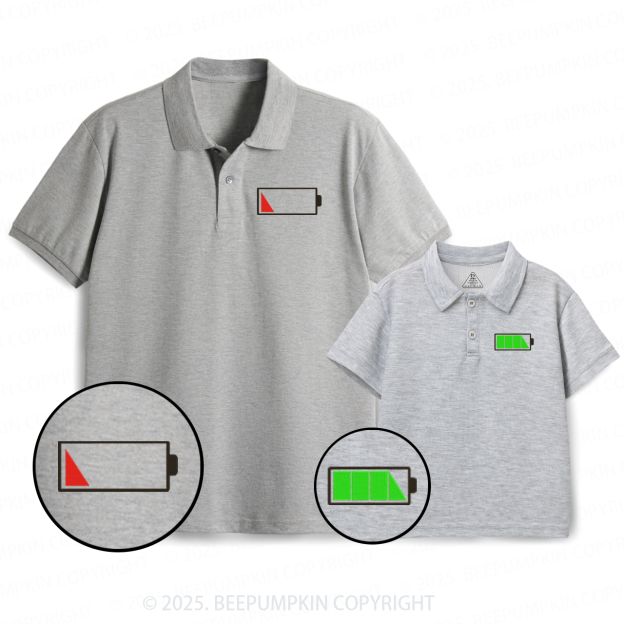 Lack Of Power Full Power Dad&Me Matching Polo Shirt Beepumpkin