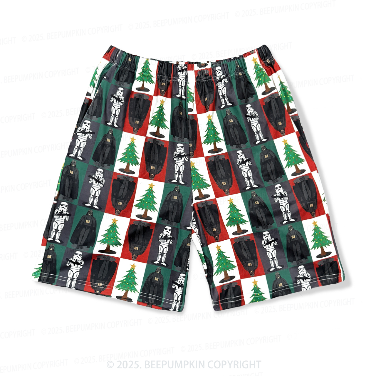Galactic Holiday Christmas Full Print Shorts With Pockets For Family B