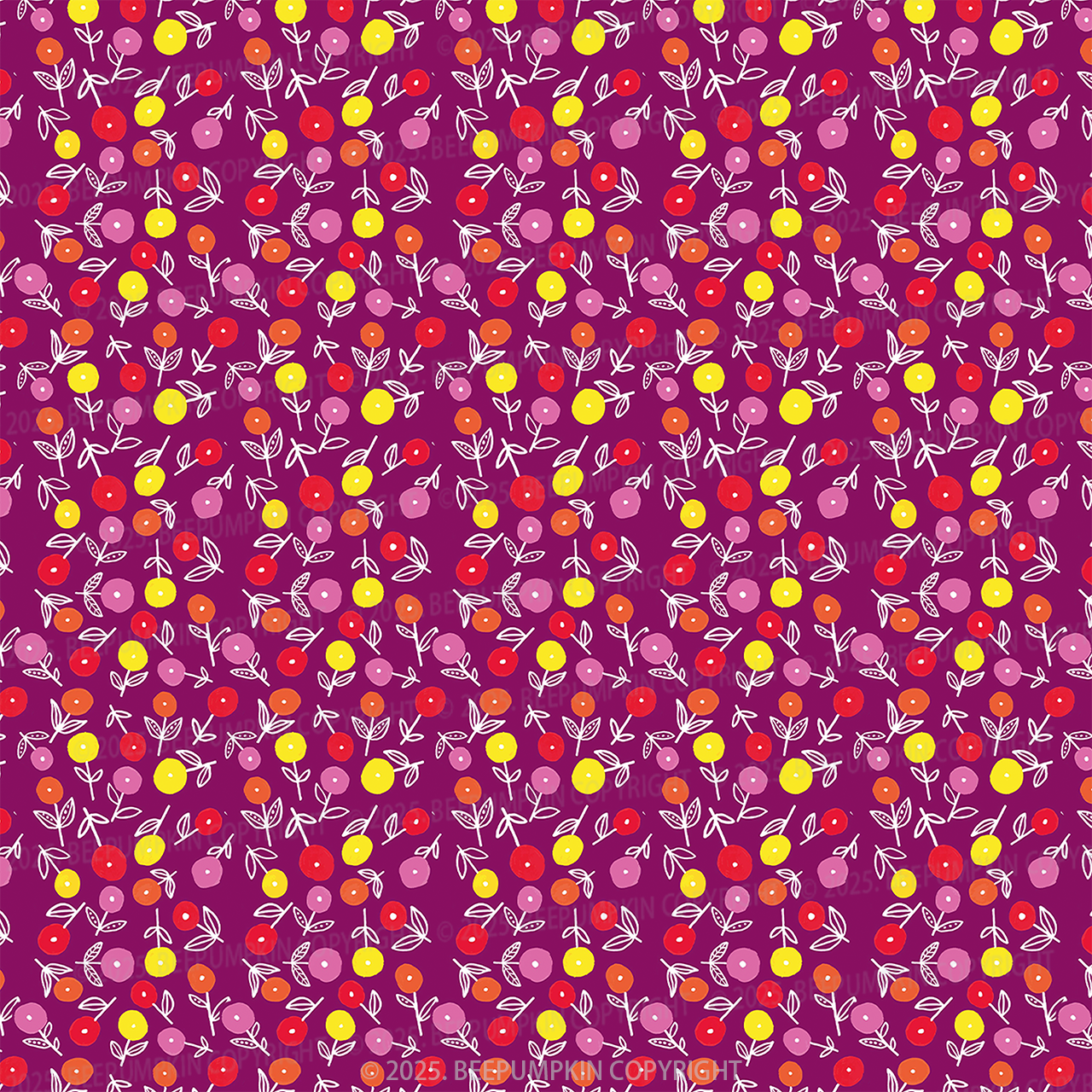 Berry Delight Mom&Me Matching All Over Print Dress