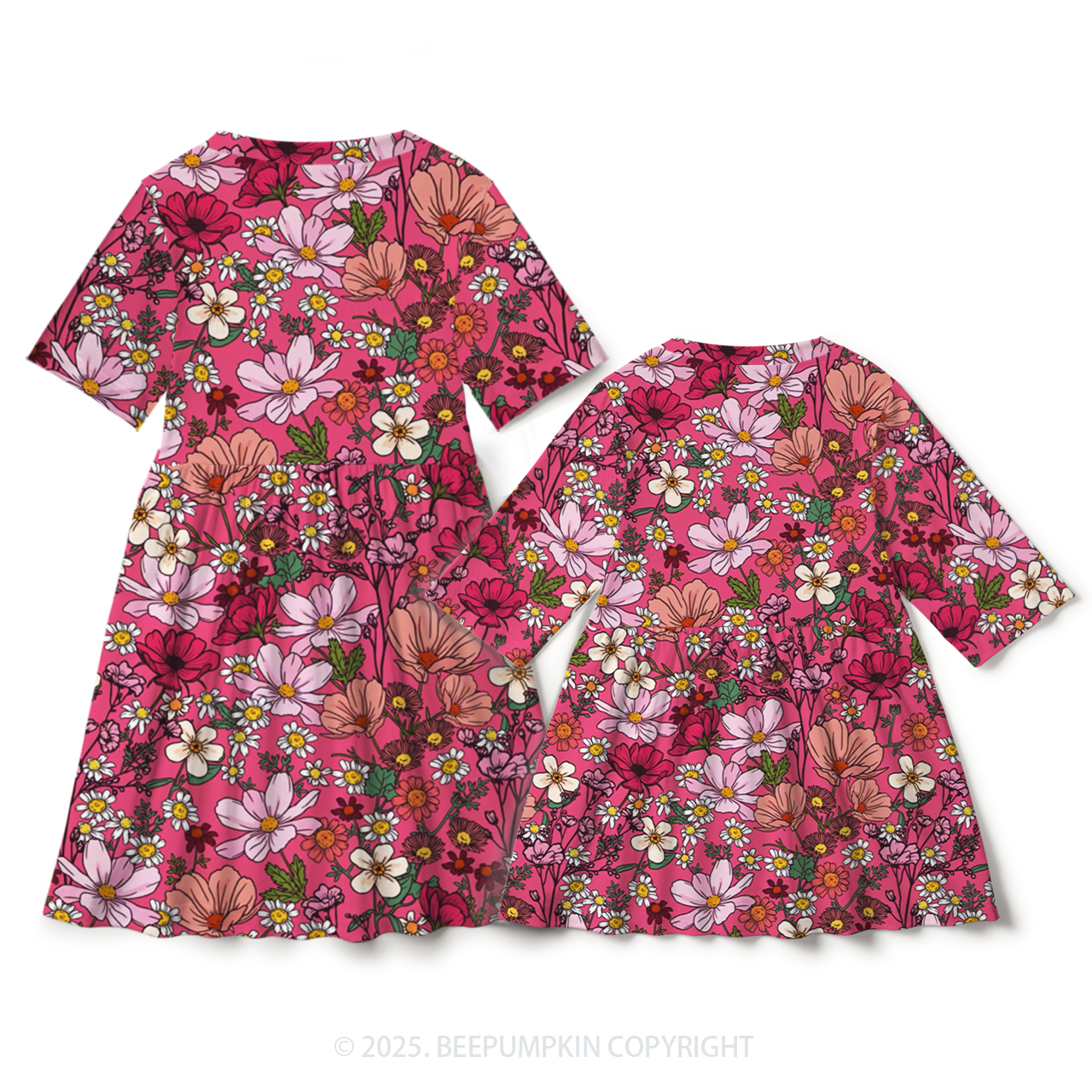 Blooming Romance Mom&Me Matching All Over Print Dress