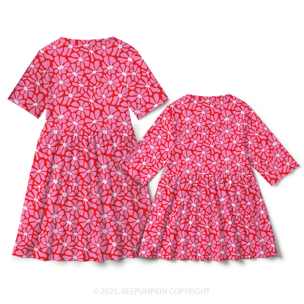 Petal Whispers Mom&Me Matching All Over Print Dress