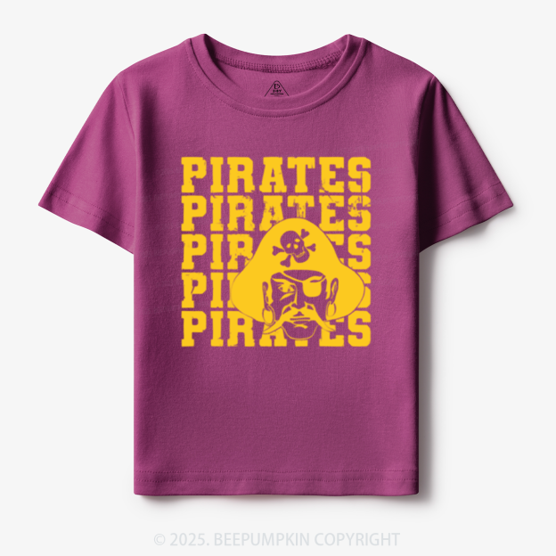 Personalized Pirates Mascot Toddler&Kid's Tees Beepumpkin