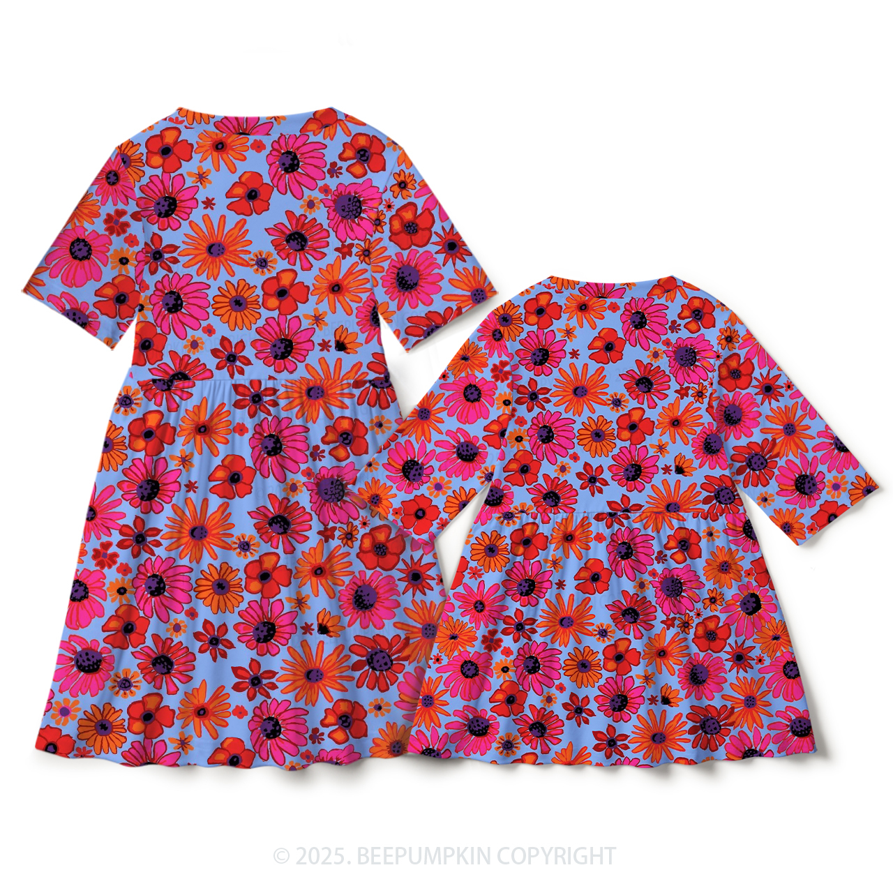 [Copy]Autumn Atmosphere Mom&Me Matching All Over Print Dress