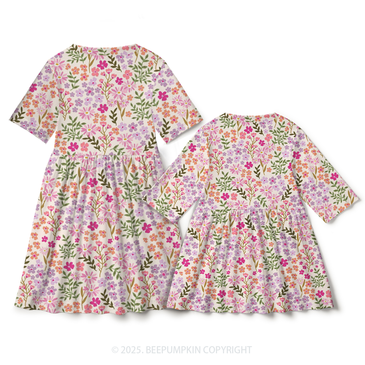 Spring Garden Mom&Me Matching All Over Print Dress
