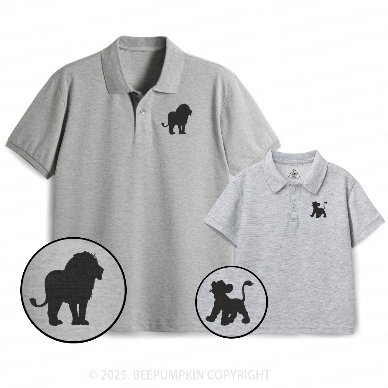 Lion Dad&Me Matching Polo Shirt Beepumpkin