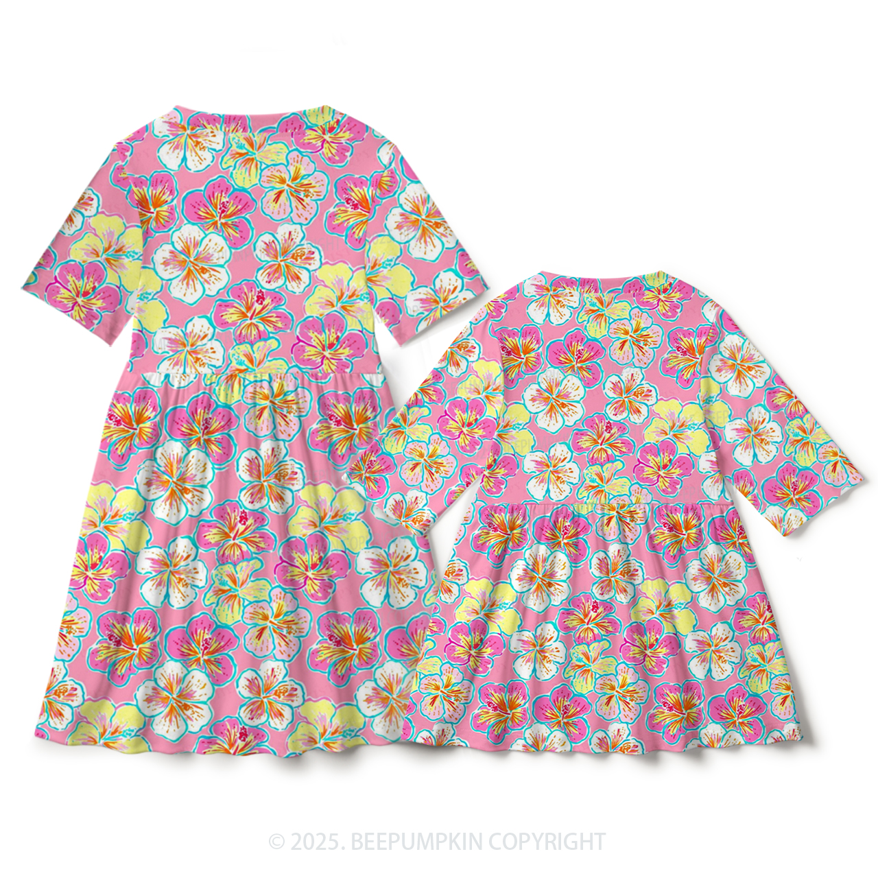 Flowers In Bloom Mom&Me Matching All Over Print Dress