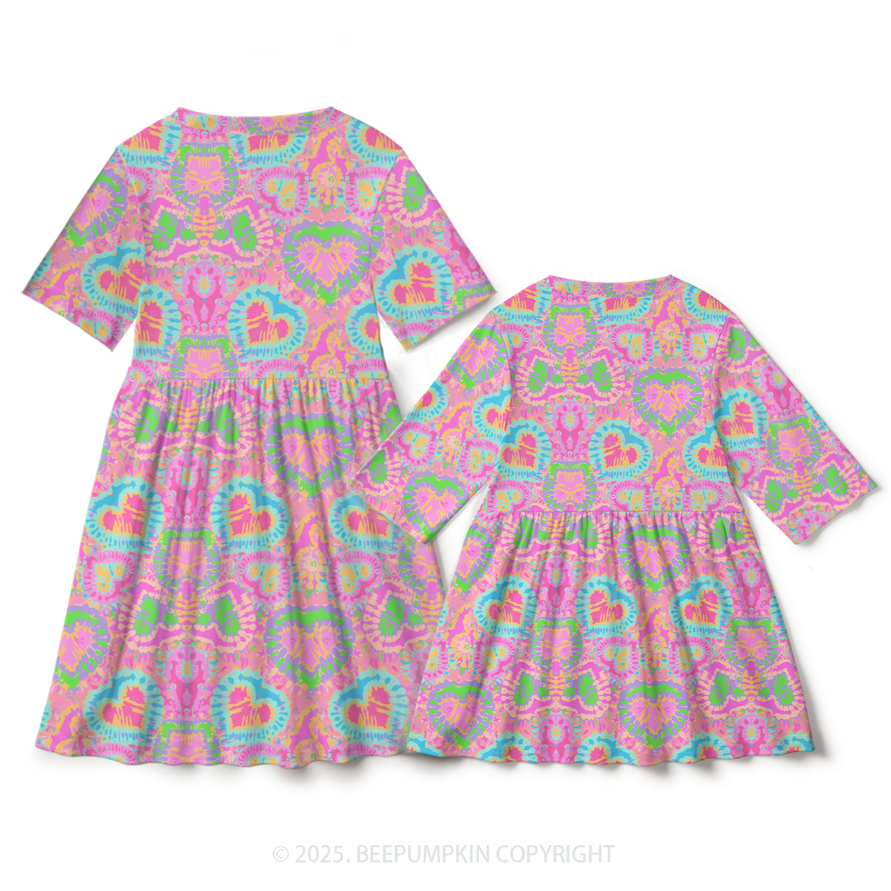 Floral Mirage Mom&Me Matching All Over Print Dress